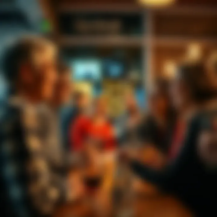 People sharing gratitude A group of friends smiling and thanking each other during a casual gathering