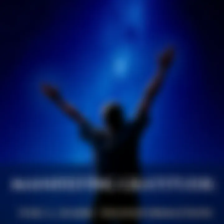 A person stands under a starry sky, arms raised in gratitude, surrounded by a soft glow representing their desires manifesting. A sense of peace and justice radiates from them.