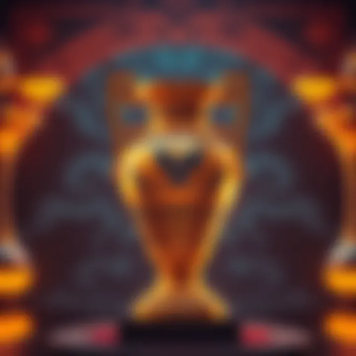 An intricately designed golden vase with ancient symbols, representing its cultural significance
