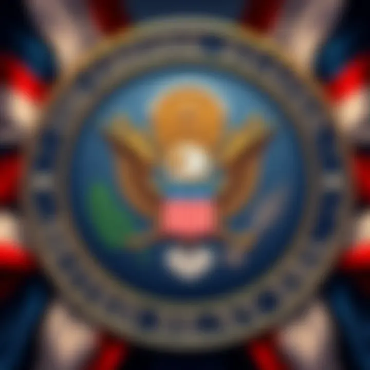 An illustration showing The Great Seal of the United States alongside MAGA symbols, representing the connection between historical symbols and contemporary politics in 2025.