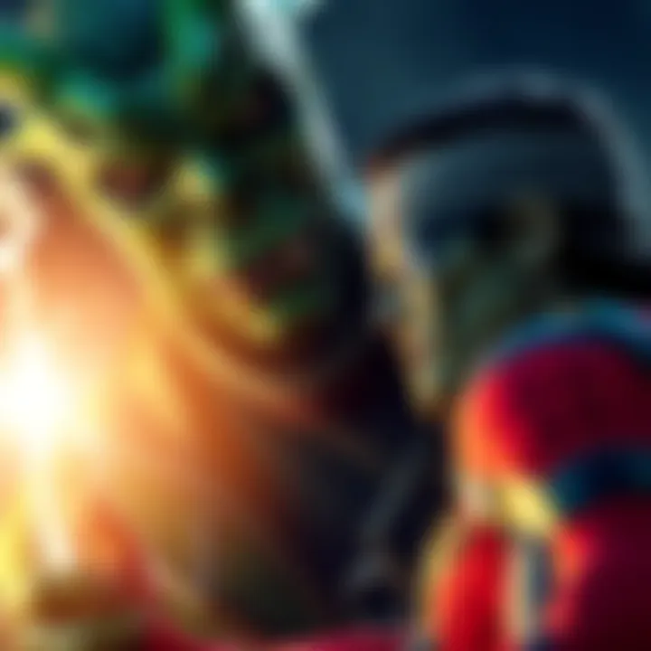 Green Goblin confronts New Goblin in a tense scene from a Spider-Man movie.