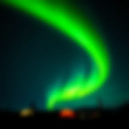 A strange green squiggly line appears in the dark sky over British Columbia during a camping trip.