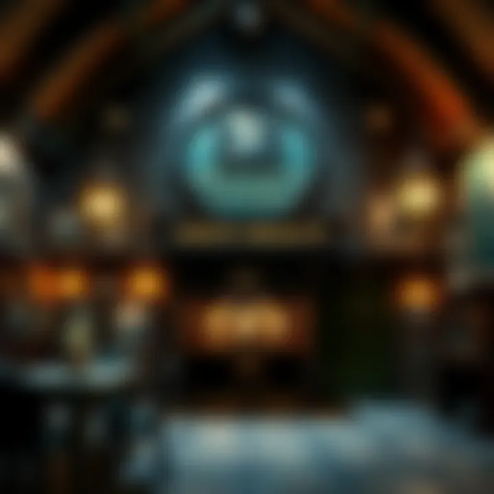 A historical representation of the Green Dragon Tavern featuring an 18th-century Masonic Lodge interior and interactive elements like talking portraits of revolutionaries.