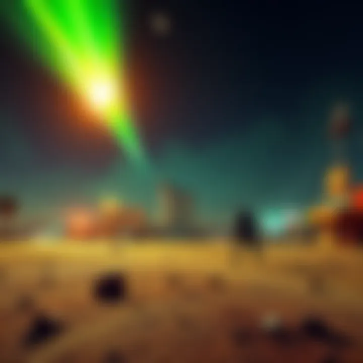 Bright green meteor struck the ground in Las Vegas, creating chaos and leading to sightings of tall shadow creatures nearby