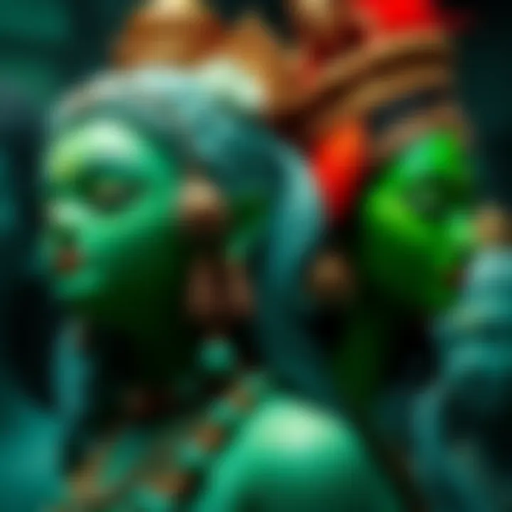 An artistic representation of Green Tara and Hindu Tara, showcasing their unique features and cultural elements.