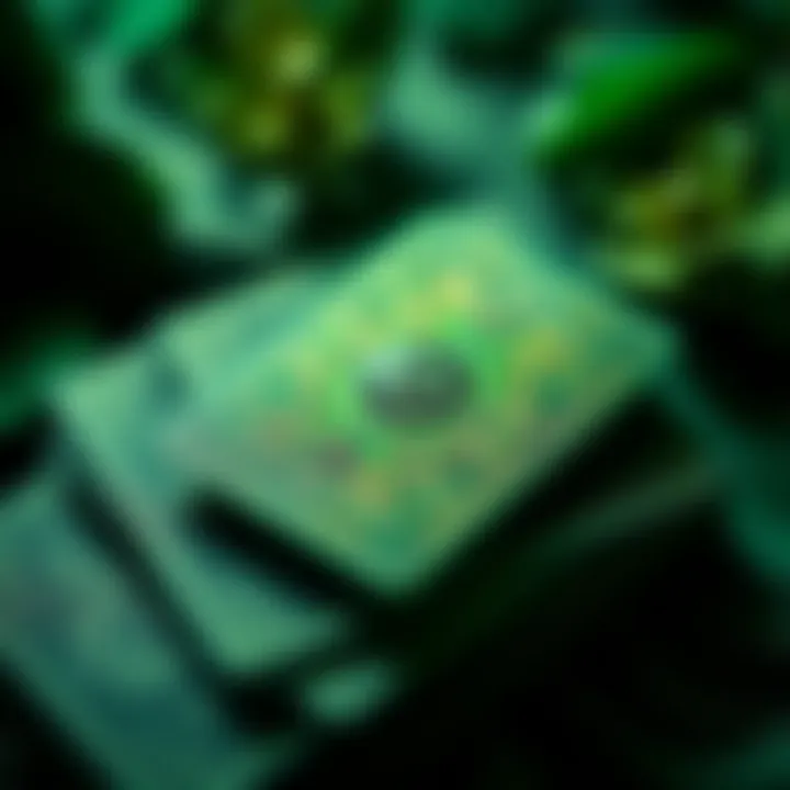 Green-Themed Tarot Deck Traditional RWS tarot deck featuring green shades and intricate designs