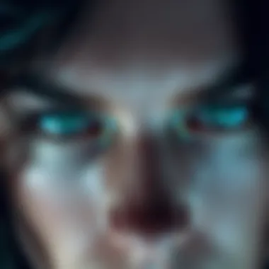 Close-up of a person with striking grey-blue eyes, representing Pisceans and their unique eye color trend