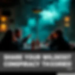 A group of people gathered around a table, sharing their wildest conspiracy theories and engaging in lively discussion.
