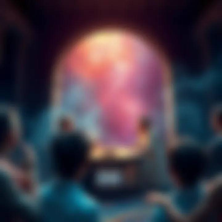 People sharing experiences and stories about Greek magical papyri in a group setting