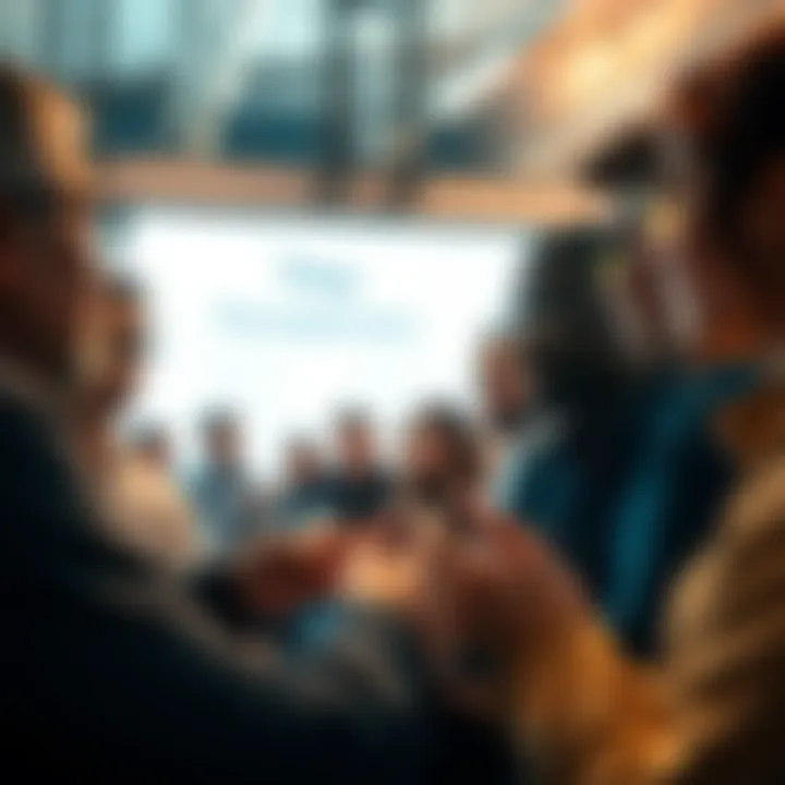 A diverse group of people engaged in a discussion about societal identity, expressing different viewpoints and ideas.