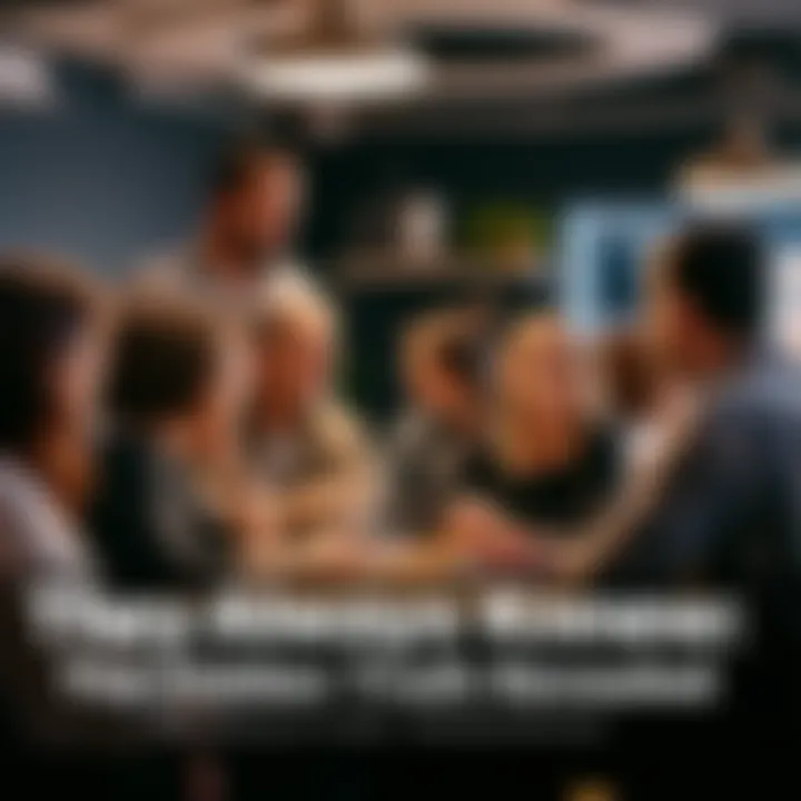 A diverse group of people engaged in discussion, sharing insights and knowledge in a casual setting.