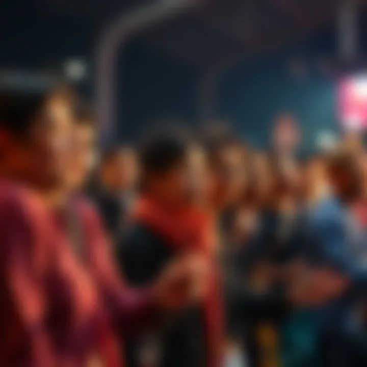 A diverse group of people participating in a community event, highlighting the bond between individuality and collective involvement.