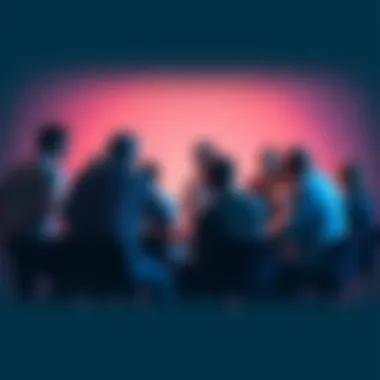 A diverse group of people engaging in a lively debate, sharing ideas and challenging perspectives.