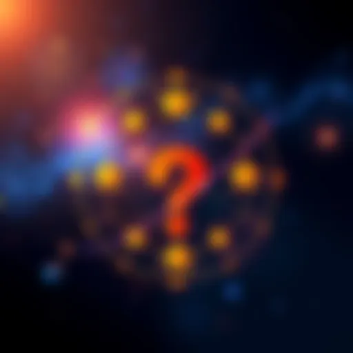 A colorful graphic showing the symbols of the zodiac signs with stars and a question mark