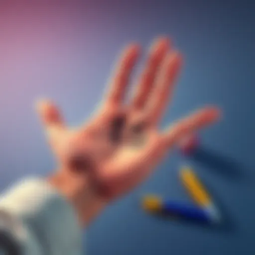 Guess the Number Challenge A hand showing a palm with a number written on it, and a colorful pen lying next to it.