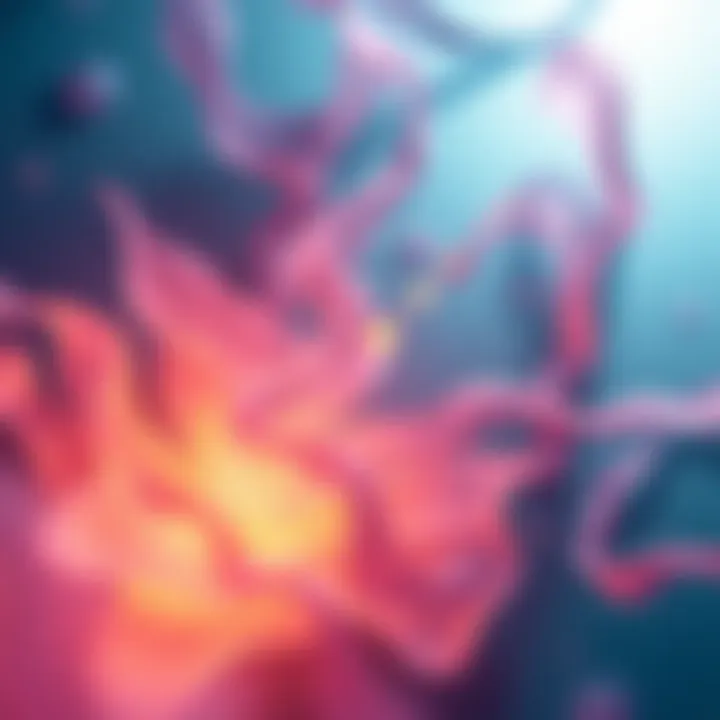 Guidance from Ketu Dev An abstract representation of spiritual guidance with soft colors and flowing shapes, symbolizing the release of control and embrace of harmony with Ketu Dev.