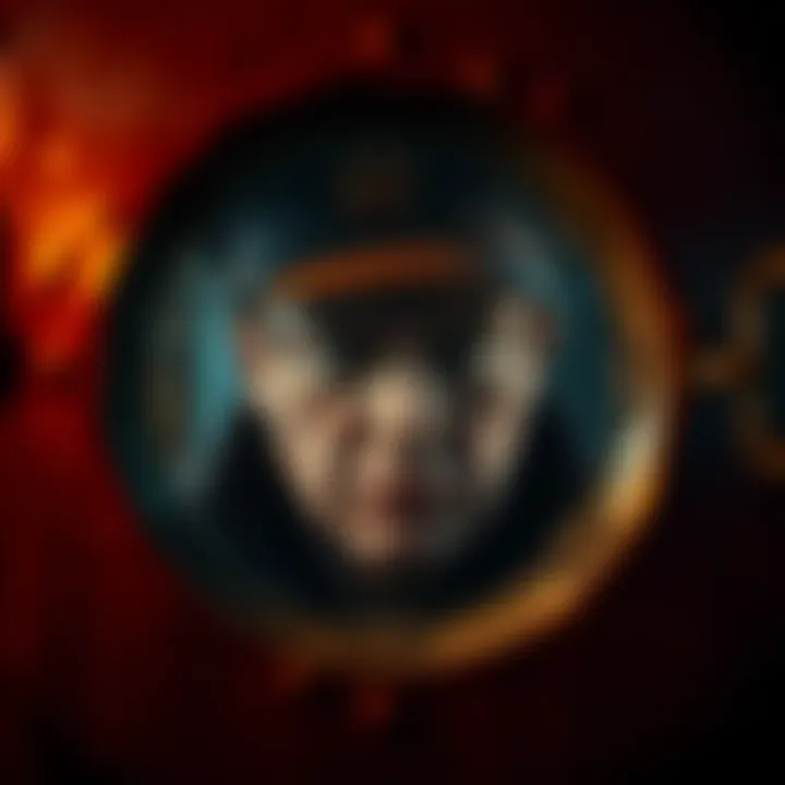 A somber scene of a gulag guard peering through a peephole, reflecting the weight of his role in the harsh environment of a prison camp.