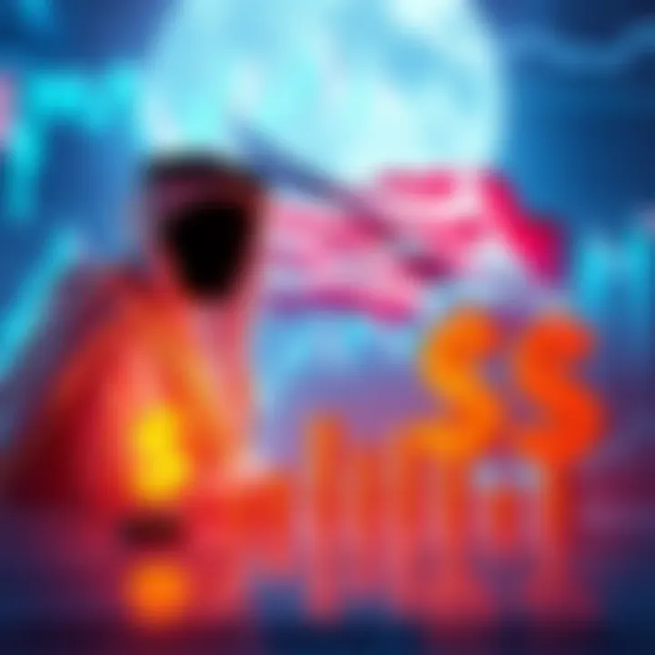 Key Gulf nations assessing their investments in the U.S. amid rising tensions, showcasing charts and dollar signs symbolizing economic implications.