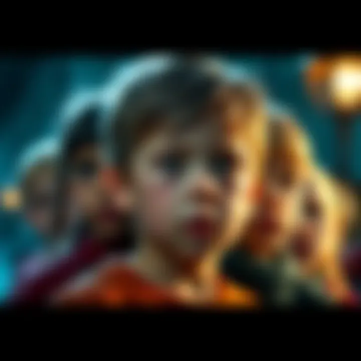 A still frame from the Netflix documentary showing children's faces expressing concern, highlighting the Hampstead paedophile claims