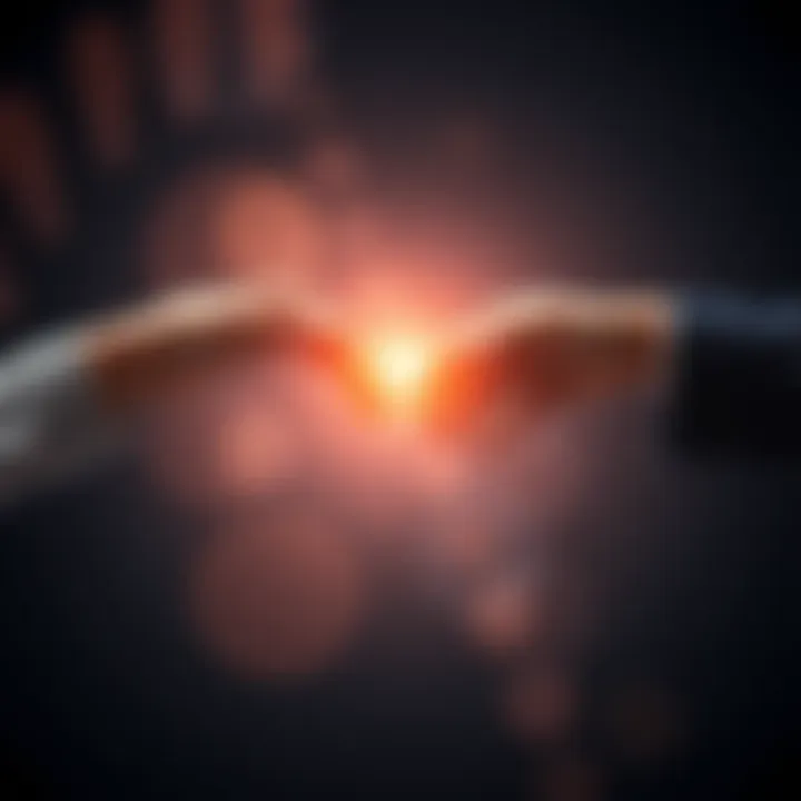 Two hands reaching out to connect, symbolizing hope and healing in a relationship