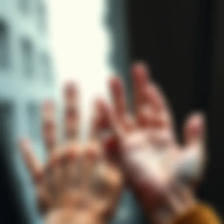 A close-up view of hands displaying palm lines, highlighting features like crooked fingers that relate to palmistry