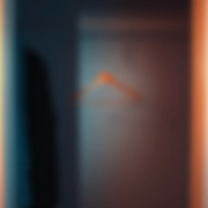 A hanger sways by itself in a closet with no visible presence around it, creating an eerie scene.