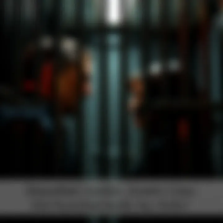 A tense scene featuring Hannibal Lecter in a prison cell, looking directly at Clarice Starling as he prepares to greet her with a calculated expression.