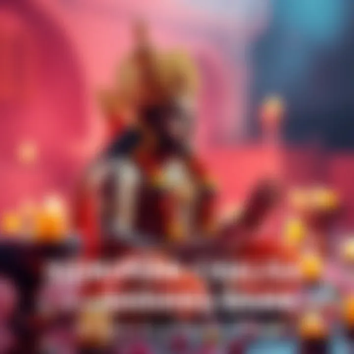 A devotee chanting the Hanuman Chalisa and Bajrang Baan in a serene environment with flowers and candles around