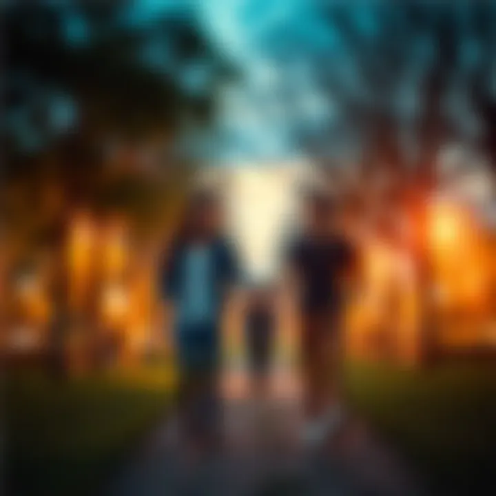 A joyful couple walking hand in hand in a park, symbolizing love and connection.