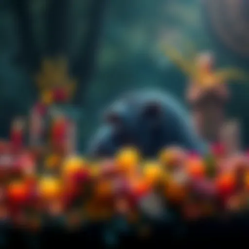 A vigil for Harambe with candles and flowers, representing the public outpouring of grief