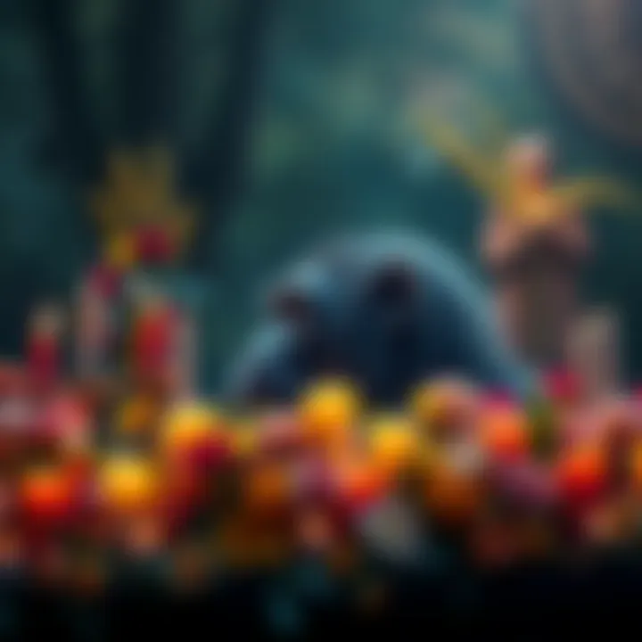 A vigil for Harambe with candles and flowers, representing the public outpouring of grief