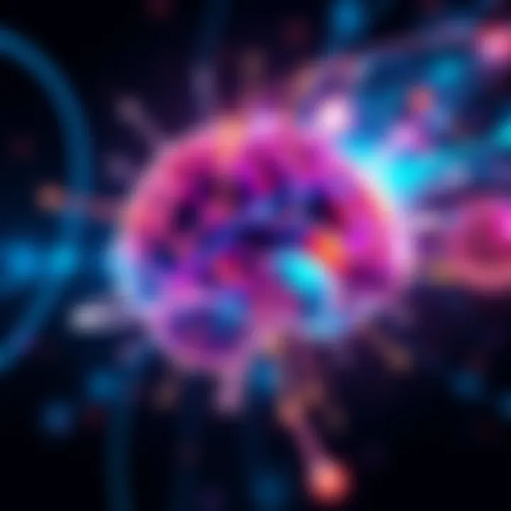 A visual representation of the connection between scientific concepts and emotional understanding, showcasing a blend of brain imagery and abstract energy patterns.