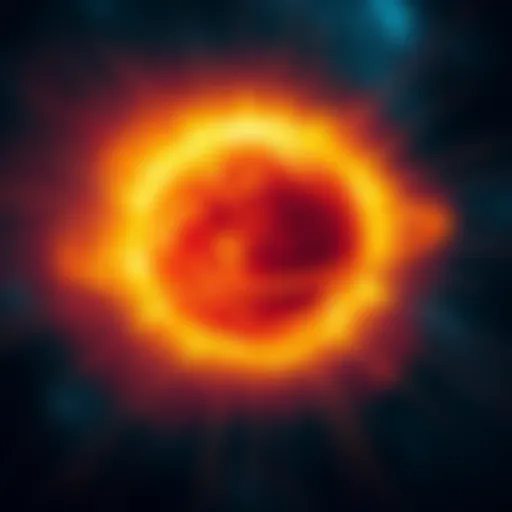A futuristic concept of a Dyson Sphere surrounding a sun, capturing solar energy with radiant beams and cosmic surroundings.