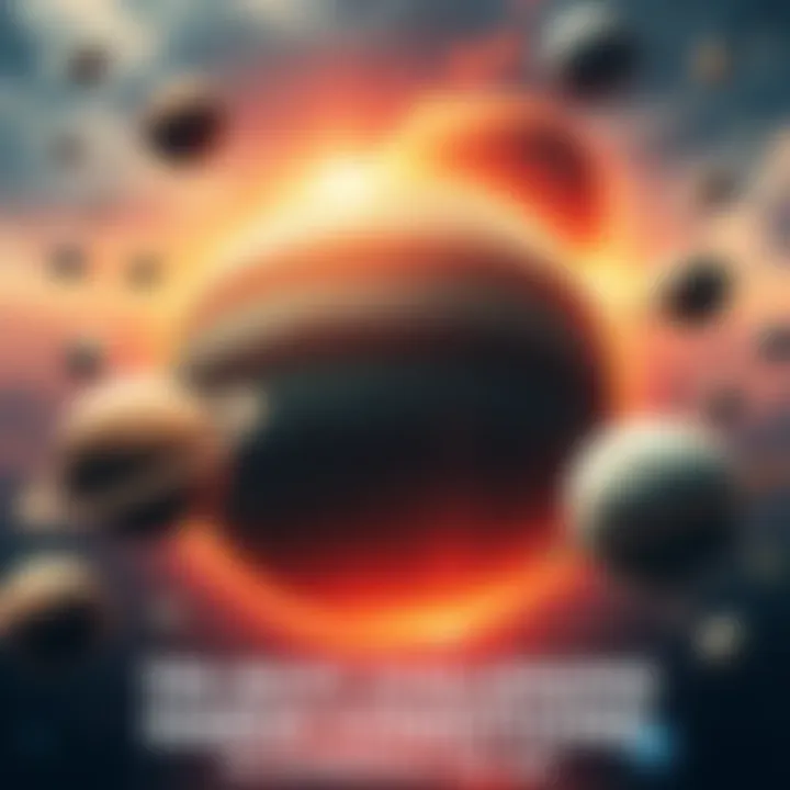 An illustration showing various planets with extreme weather and environments, highlighting challenges for life, such as storms, high temperatures, and toxic atmospheres.