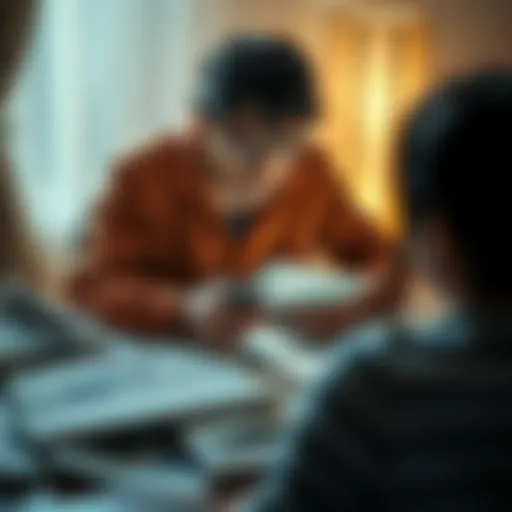 A person looking at news headlines on a smartphone with a worried expression, surrounded by newspaper articles spread out on a table