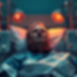 A Harvard neurosurgeon lies in a hospital bed, connected to medical equipment, while surrounded by a serene glow symbolizing his near-death experience.
