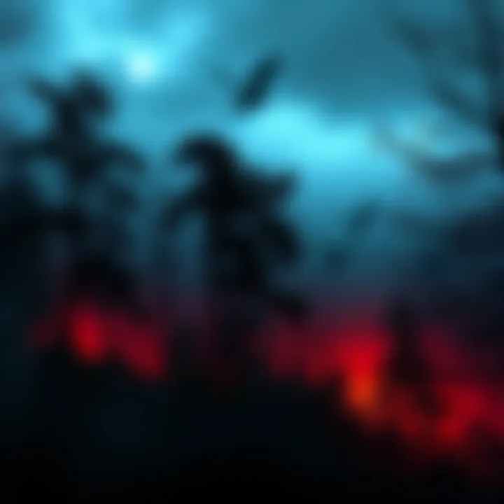 A misty, dark forest in Tennessee with towering trees and an eerie atmosphere, suggesting a ghostly presence, capturing the essence of chilling folklore tales.