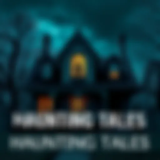 A dark, eerie house with a ghostly figure appearing in a window, creating a spooky atmosphere
