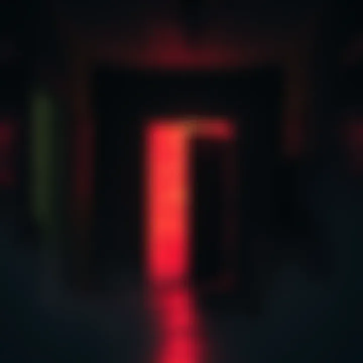 Haunted House Interior A dimly lit room with flickering lights and an open door, suggesting supernatural activity