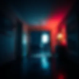 Footage showing a table and chair moving on their own in a dimly lit room.