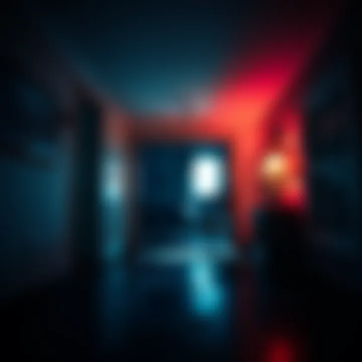 Footage showing a table and chair moving on their own in a dimly lit room.
