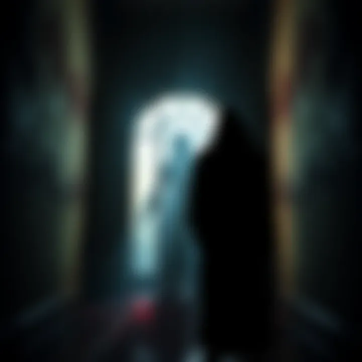 A shadowy figure stands alone in a dimly lit room, reflecting on past experiences that linger in the mind.