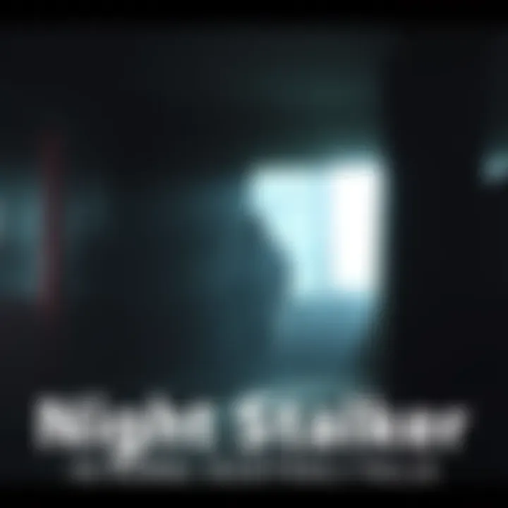 A shadowy figure stands in a dimly lit room, with eerie footsteps faintly heard in the background. The atmosphere is tense and unsettling, highlighting the fear of the resident in rural Australia.