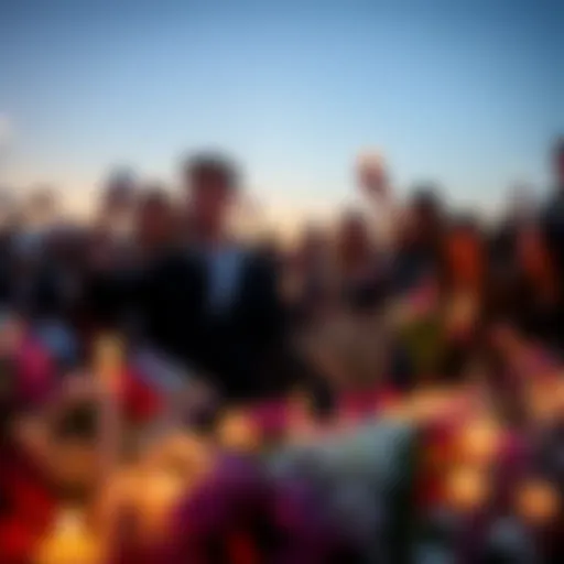 A candlelight vigil for Hayden Panettiere, with candles and flowers placed in her honor, surrounded by fans expressing their grief.