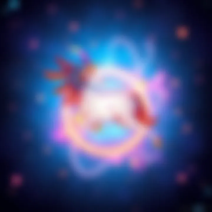 A bright, colorful illustration of an Aquarius symbol with positive traits like creativity and independence surrounding it.