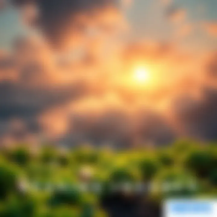 A serene landscape symbolizing healing and growth with blossoming plants