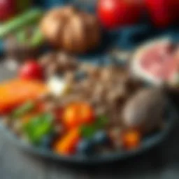 A colorful plate filled with fruits, vegetables, and nuts, representing healthy eating for enhancing psychic readings.