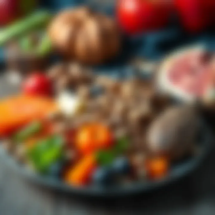 A colorful plate filled with fruits, vegetables, and nuts, representing healthy eating for enhancing psychic readings.