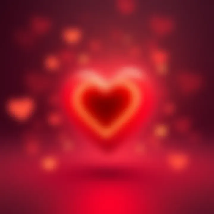A heart symbol glowing with warmth, surrounded by soft light, symbolizing the benefits of love in life.