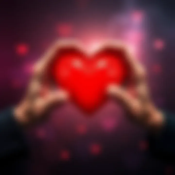 Two hands forming a heart shape, representing love and compassion